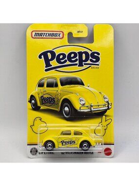 Matchbox 62 Volkswagen Beetle Peeps Brand DieCast Yellow